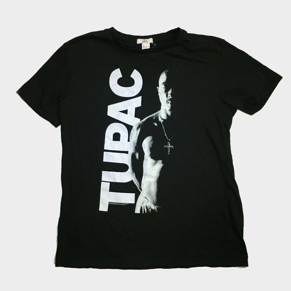 TUPAC SHAKUR Rap Hip Hop Tee Adult Black